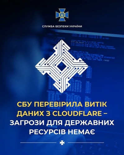 СБУ перевірила витік даних з Cloudflare – загрози для державних ресурсів немає