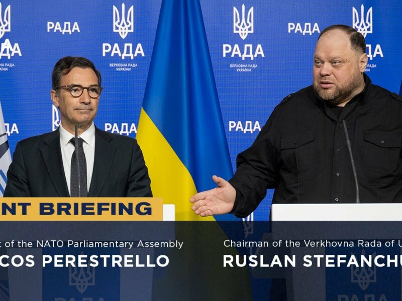 Joint Briefing: Ruslan Stefanchuk and NATO Parliamentary Assembly President Marcos Perestrello