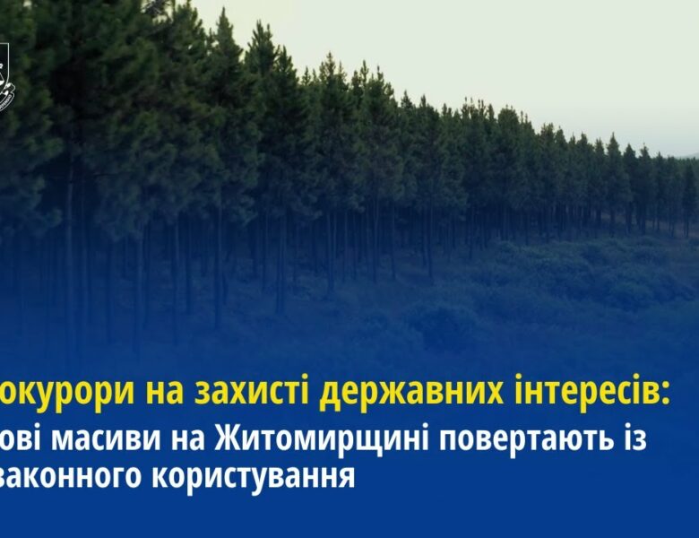 Лісові масиви на Житомирщині повертають із незаконного користування
