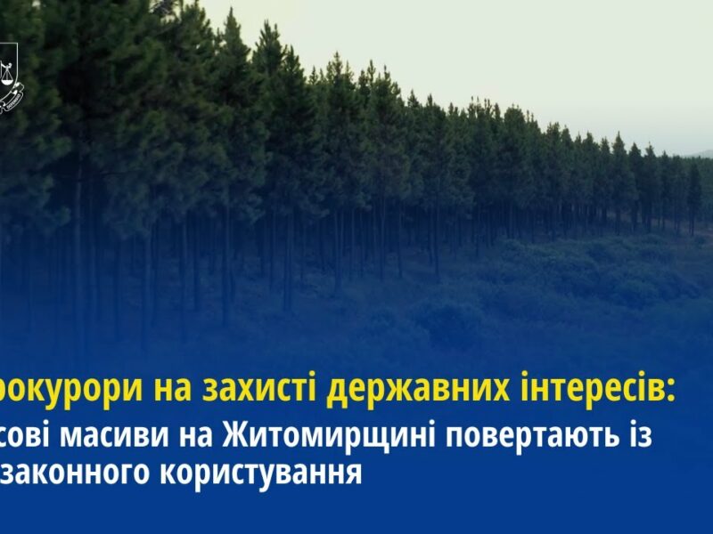 Лісові масиви на Житомирщині повертають із незаконного користування