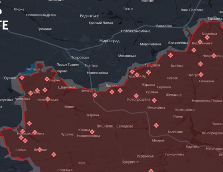 DeepState назвали надскладні ділянки на Покровському напрямку