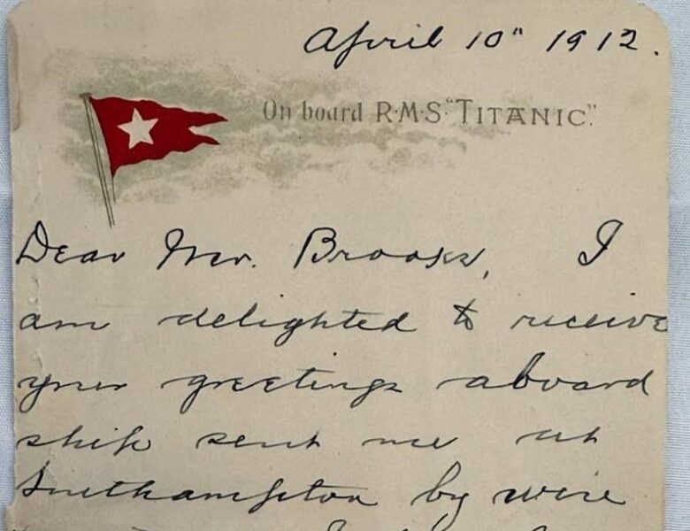 Лист з Титаніка продали за 350 тисяч євро