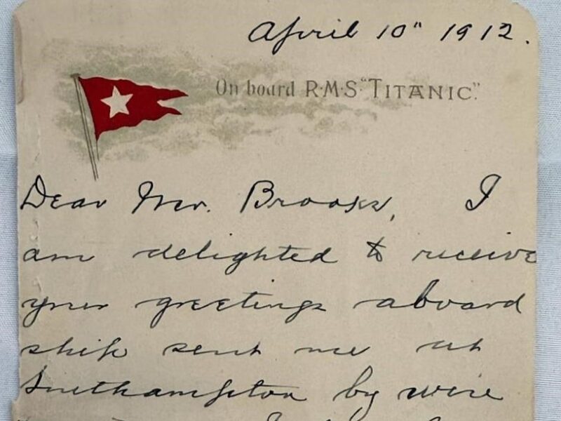 Лист з Титаніка продали за 350 тисяч євро