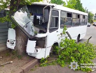 У Полтаві автобус врізався в дерево: серед постраждалих – дитина