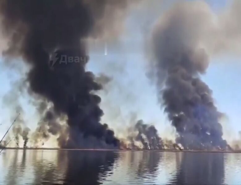 У Краснодарському краї РФ чотири дні горять плавні