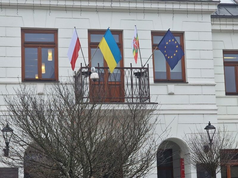 У Польщі зірвали прапор України на мітингу проросійського політика