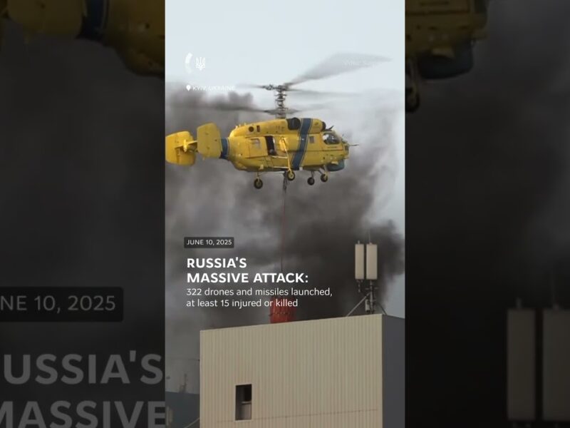 Russia launched another massive, coordinated attack against Ukraine using 315 drones and 7 missiles.