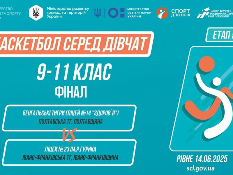 🏀БАСКЕТБОЛ | Дівчата 9-11 класи | Гра за 1 місце | Пліч-о-пліч: Етап 5