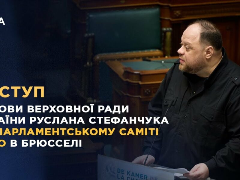 Виступ Руслана Стефанчука на Парламентському саміті НАТО в Брюсселі