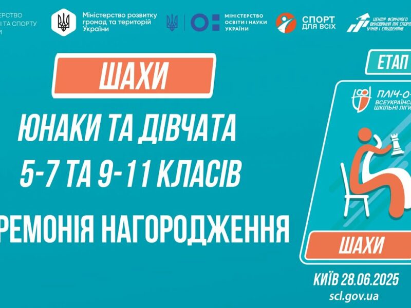 19:00 ЦЕРЕМОНІЯ НАГОРОДЖЕННЯ | ШАХИ | Пліч-о-пліч: Етап 5
