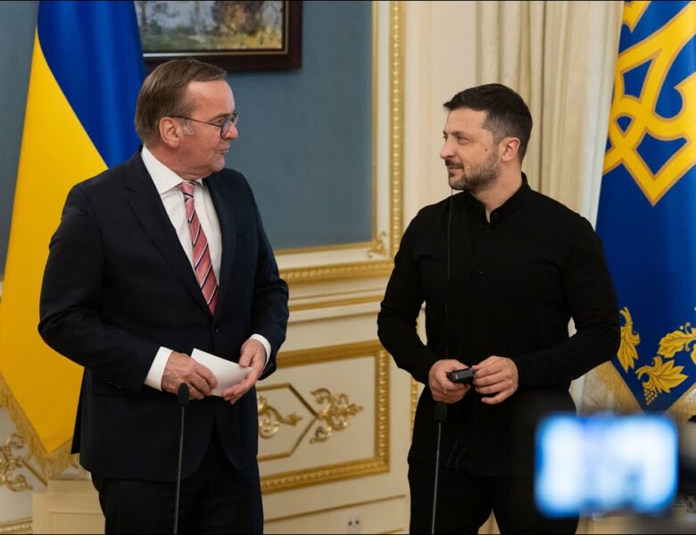 Спільний пресбрифінг Володимира Зеленського й Бориса Пісторіуса за підсумками зустрічі в Києві