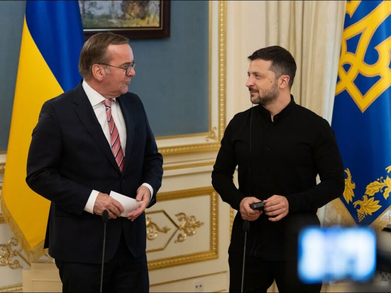 Спільний пресбрифінг Володимира Зеленського й Бориса Пісторіуса за підсумками зустрічі в Києві