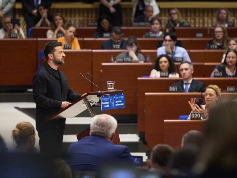 Звернення Володимира Зеленського до представників парламентів країн – членів ПАРЄ