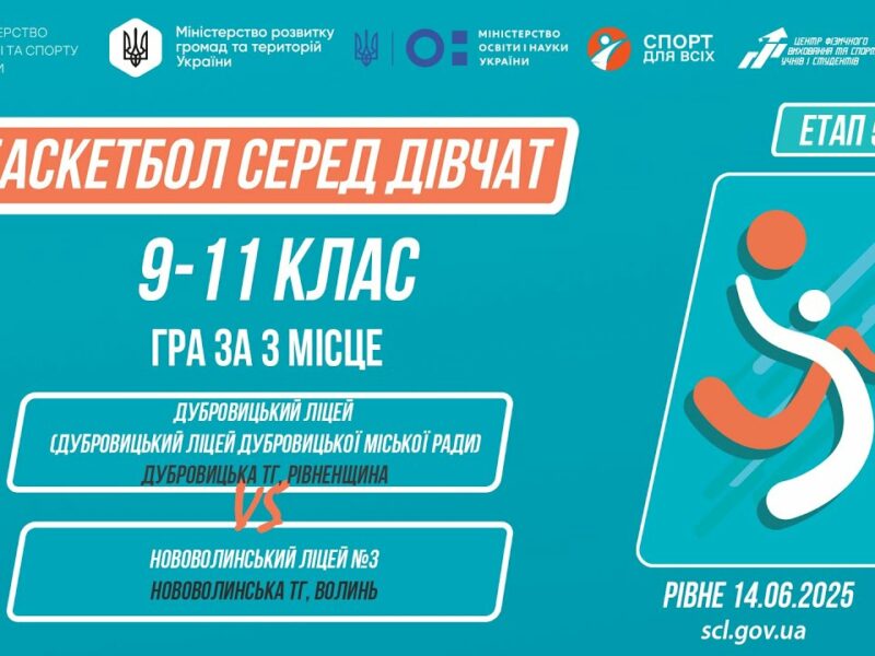 🏀БАСКЕТБОЛ | Дівчата 9-11 класи | Гра за 3 місце | Пліч-о-пліч: Етап 5