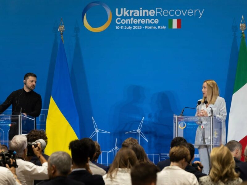 Заява Володимира Зеленського для представників медіа спільно з Джорджею Мелоні