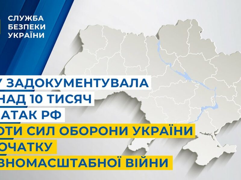 СБУ задокументувала понад 10 тисяч хіматак рф проти Сил оборони України за час повномасштабної війни