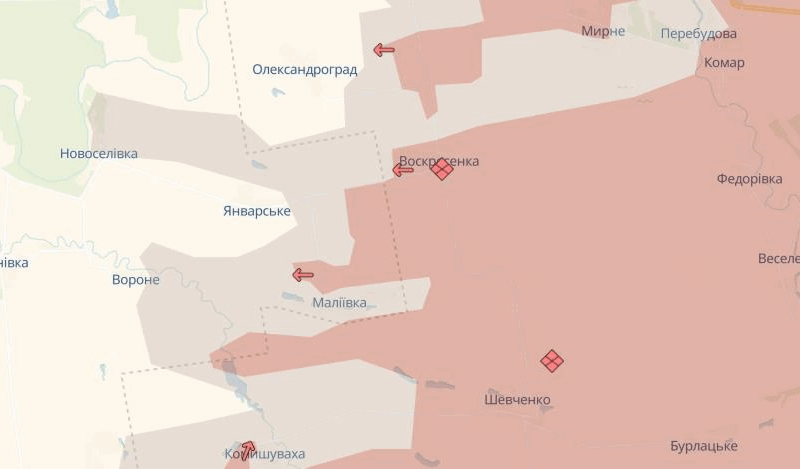 DeepState: Росіяни просунулися на Дніпропетровщині
