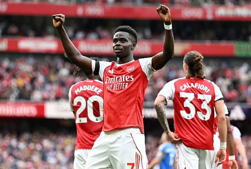 До кращих 10 бомбардирів Арсеналу долучився Сака