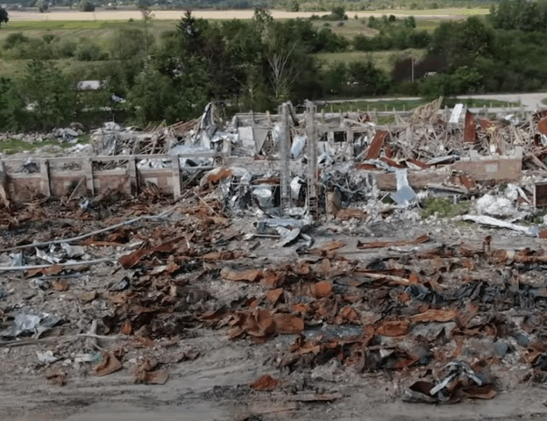 Епіцентр вибуху під Житомиром показали з висоти