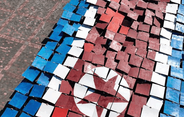 У Донецьку провели акцію до Дня незалежності КНДР