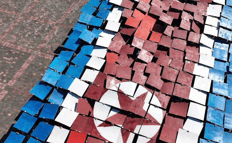 У Донецьку провели акцію до Дня незалежності КНДР