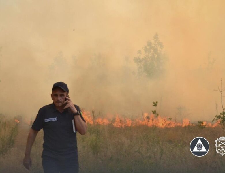 У Запоріжжі пожежа охопила острів Хортиця