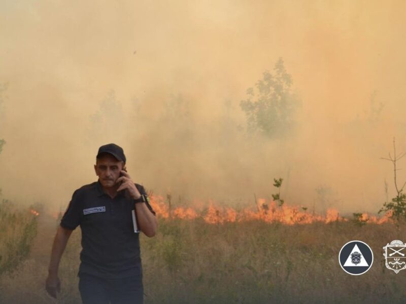 У Запоріжжі пожежа охопила острів Хортиця