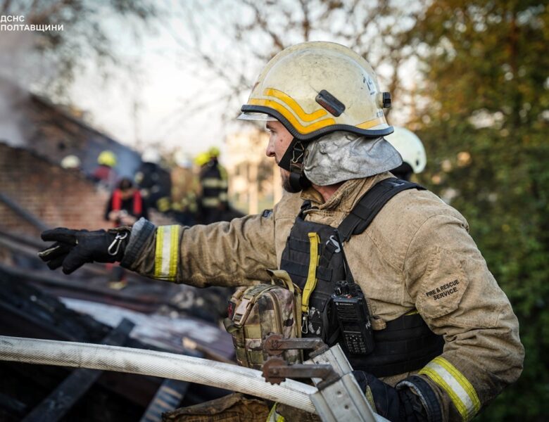 Дронова атака на Полтавщину, горіло підприємство