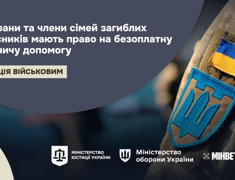 Право на безоплатну правничу допомогу для ветеранів та членів сімей загиблих захисників