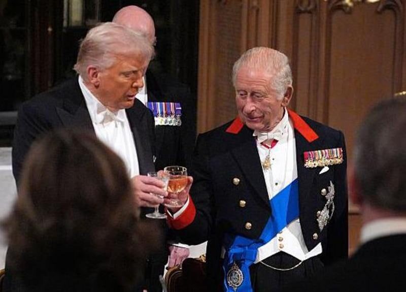 Король Чарльз на банкеті для Трампа закликав підтримувати Україну