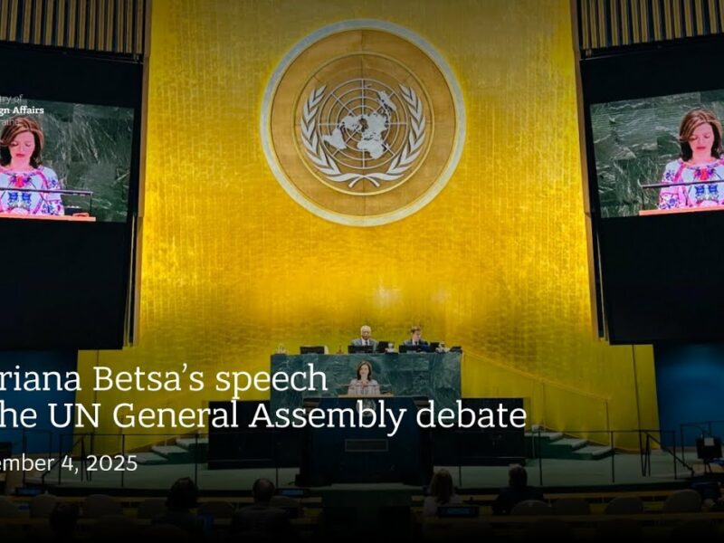 Mariana Betsa’s speech at the UN General Assembly debate