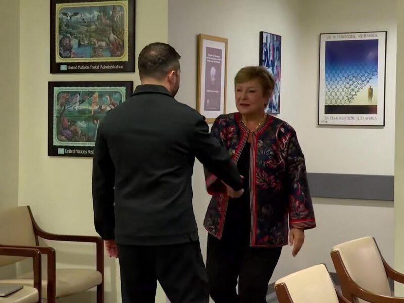 Зеленський обговорив з директоркою МВФ заморожені активи РФ