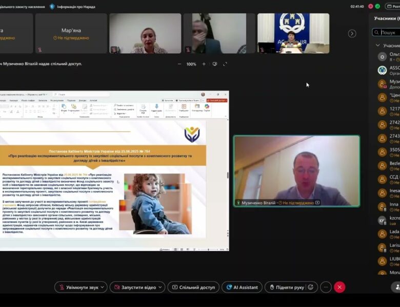 Віталій Музиченко презентував пілотні проєкти Фонду соціального захисту осіб з інвалідністю