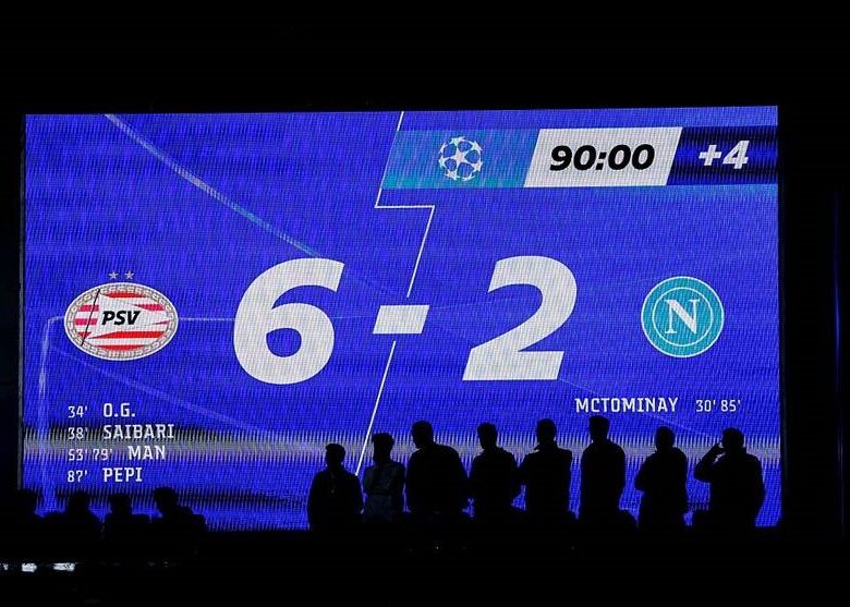 Історичне фіаско: Наполі зазнав найбільшої поразки в ЛЧ