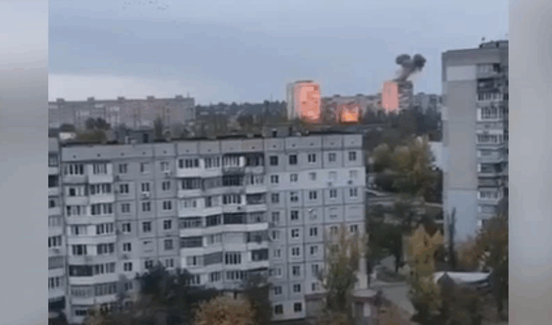 Моменти влучань у Херсоні показали на відео