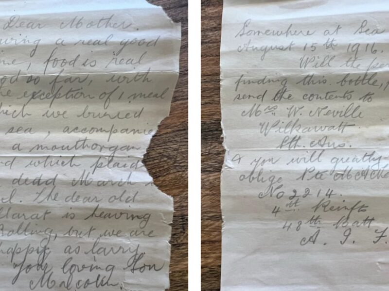 На пляжі в Австралії знайшли пляшку з листами солдатів Першої світової