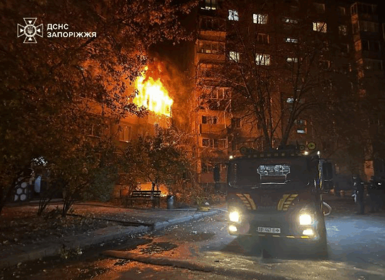 У Запоріжжі через обстріл постраждали 13 людей