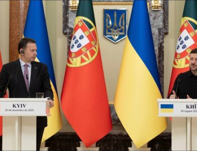 Спілкування Володимира Зеленського і Луїша Монтенегру з медіа