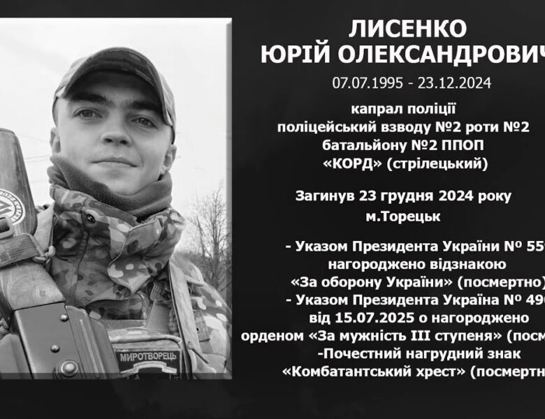 #назавжди_в_строю: Лисенко Юрій Олександрович