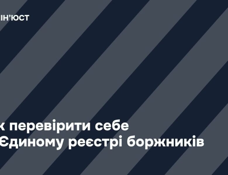 Як здійснити перевірку в Єдиному реєстрі боржників