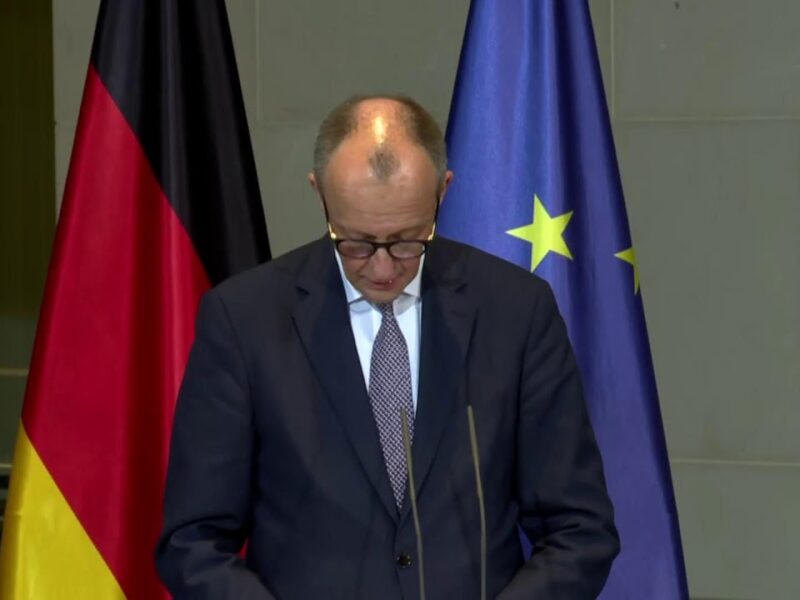 Спілкування Володимира Зеленського і Фрідріха Мерца з медіа