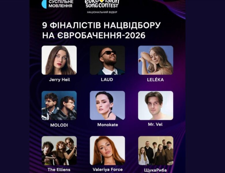 Суспільне оголосило фіналістів Нацвідбору на Євробачення-2026