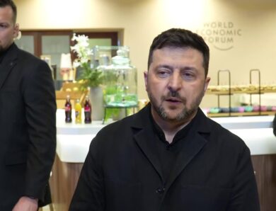 Спілкування Володимира Зеленського з медіа у Давосі