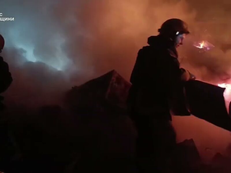 Ліквідація наслідків нічного обстрілу на Сумщині