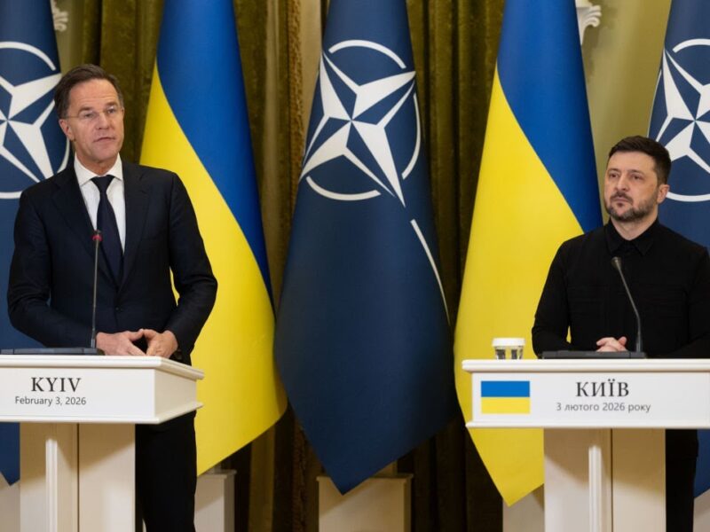 Спілкування Володимира Зеленського й Марка Рютте з медіа