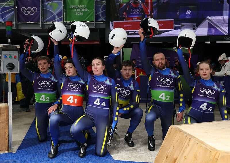 У змішаній естафеті на санях Україна на Олімпіаді в Італії стала шостою