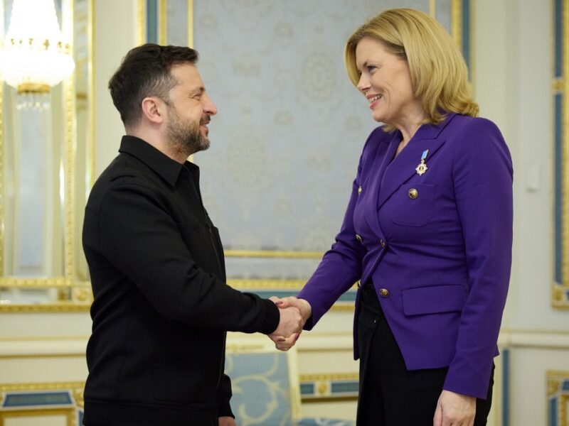 Спілкування Володимира Зеленського та Президентки Бундестагу Німеччини Юлії Кльокнер з медіа