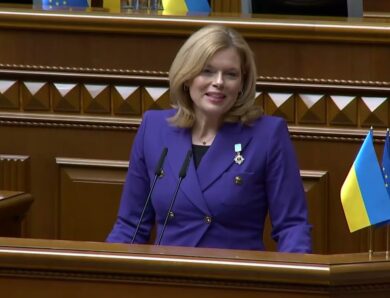 Auftritt der Präsidentin des Deutschen Bundestages Julia Klöckner in der Werchowna Rada der Ukraine