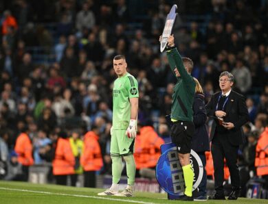 Лунін зіграв другий тайм у поєдинку з Манчестер Сіті