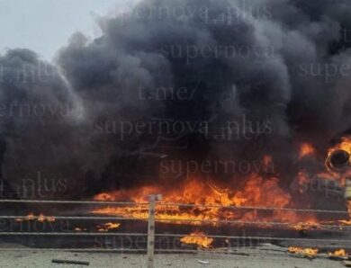 Під Таганрогом росіяни згоріли в ДТП із бензовозом